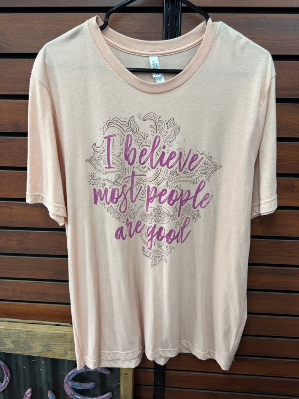 Bella Canvas Dusty Pink Graphic Tee with Purple Script